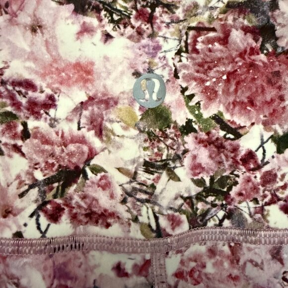 Lululemon Pink Floral Wunder Under High Waist 21" Leggings Size 8 - Picture 9 of 12